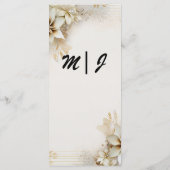 クリスマスウィンターアイボリーフラワーヴィンテージウェディング メニュー (裏面)