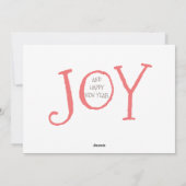 クリスマスウィンターアニマルズジョイホリデー シーズンカード (裏面)