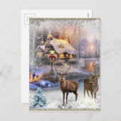 クリスマスウィンターウィルダネスコテージ シーズンポストカード (正面/裏面)