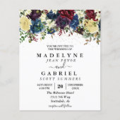 クリスマスウィンターウェディングウォーターカラーフローラフライヤー チラシ (正面)