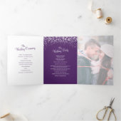 クリスマスウィンターウェディングツリーとレイクアート 三つ折りプログラム (内部)