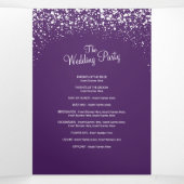 クリスマスウィンターウェディングツリーとレイクアート 三つ折りプログラム (内部中)