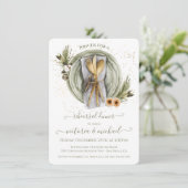 クリスマスウィンターウェディングリハーサルディナー 招待状 (スタンド正面)