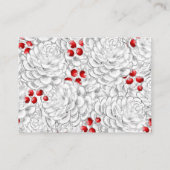 クリスマスウィンターウェディング招待状RSVP エンクロージャーカード (裏面)