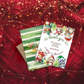 クリスマスウィンターウッドランド動物ベビーシャワー サンキューカード