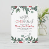 クリスマスウィンターオネダーランドファースト誕生日 招待状 (スタンド正面)