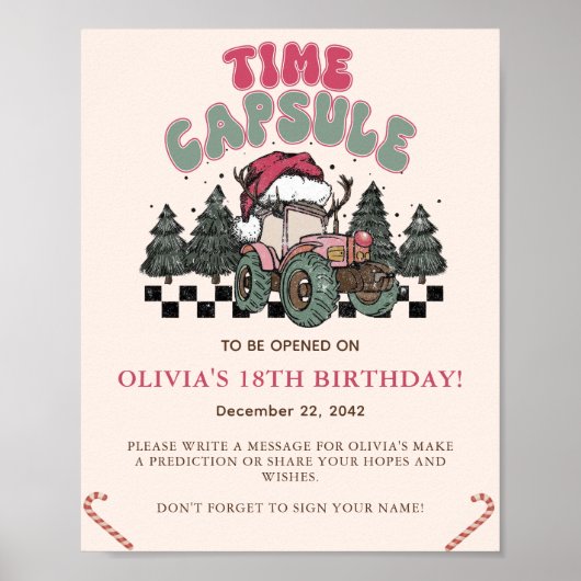 クリスマスウィンターオネダーランド誕生日タイムカプセル ポスター (正面)