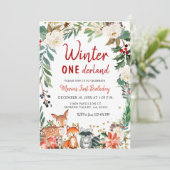 クリスマスウィンターオネダーランド誕生日招待状 招待状 (スタンド正面)
