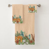 クリスマスウィンターオレンジパインウォーター色 バスタオルセット (インサイチュ)