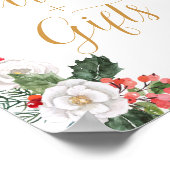 クリスマスウィンターカードとギフトブライダルシャワー ポスター (角)