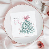 クリスマスウィンターガールベビーシャワー スタンダードカクテルナプキン