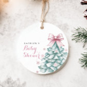 クリスマスウィンターガールベビーシャワー フェイバータグ