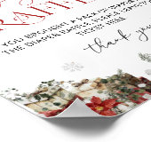 クリスマスウィンターガール赤ちゃんシャワーおむつラッフル ポスター (角)