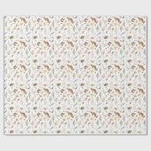 クリスマスウィンターキツネラビットダックラッピング紙 ラッピングペーパー (フラット)