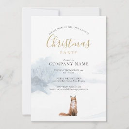 クリスマスウィンターキツネ企業のホリデーパーティー 招待状