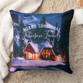 クリスマスウィンターキャビン クッション (ブランケット)