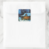 クリスマスウィンターキャビン スクエアシール (バッグ)