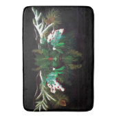 クリスマスウィンターグリーンマン バスマット (正面縦)