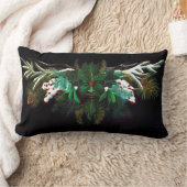 クリスマスウィンターグリーンマン ランバークッション (ブランケット)