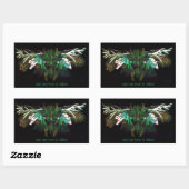 クリスマスウィンターグリーンマン 長方形シール (シート)