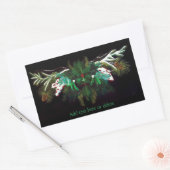 クリスマスウィンターグリーンマン 長方形シール (封筒)