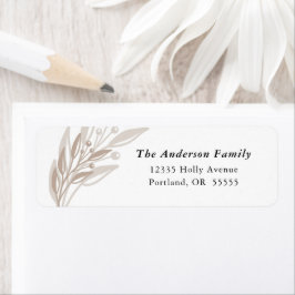 クリスマスウィンターグリーンリータン差出人住所 ラベル