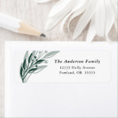 クリスマスウィンターグリーン差出人住所 ラベル (インサイチュ)