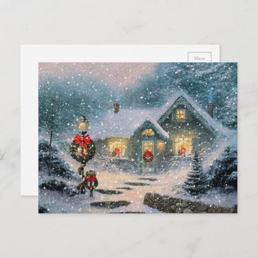クリスマスウィンターコテージ シーズンポストカード (正面/裏面)