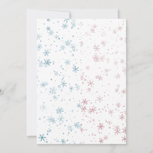 クリスマスウィンターシールペンギン性別が明らかになる 招待状 (裏面)