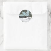 クリスマスウィンターシーンシール ラウンドシール (バッグ)