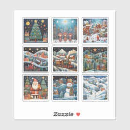 クリスマスウィンターシーンビニールシール シール