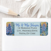 クリスマスウィンターシーン差出人住所ラベル ラベル (インサイチュ)