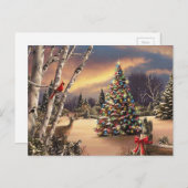 クリスマスウィンターシーン シーズンポストカード (正面/裏面)