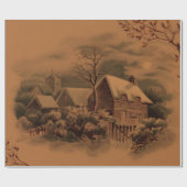 クリスマスウィンターシーン ラッピングペーパー (フラット)