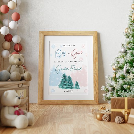 クリスマスウィンタージェンダーのパーティー ポスター