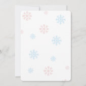 クリスマスウィンタージェンダーリビールパーティの招待状 招待状 (裏面)