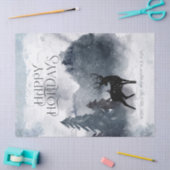 クリスマスウィンタースタグウォーター色 薄葉紙 (クラフト)