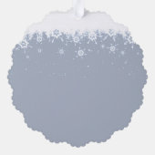 クリスマスウィンタースノーツリーズ（鳥）ショウジョウコウカンチョウの親 オーナメントカード (裏面)