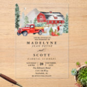 クリスマスウィンタースノーバーンドリーウェディング アクリル招待状