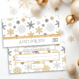 クリスマスウィンタースノーフレークカスタムのビジネスロゴ