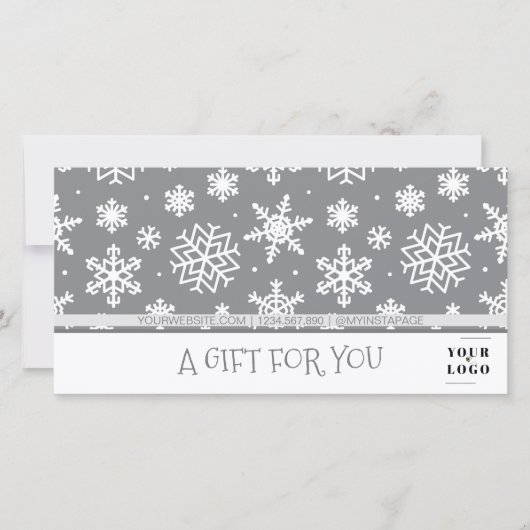 クリスマスウィンタースノーフレークカスタムマイビジネスロゴ (正面)