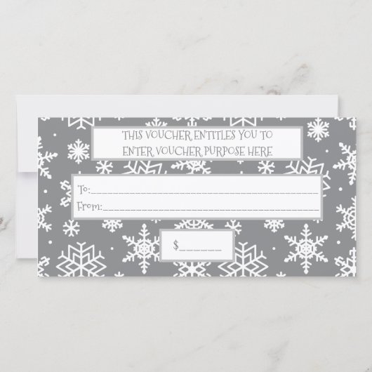 クリスマスウィンタースノーフレークカスタムマイビジネスロゴ (裏面)