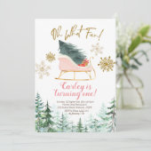 クリスマスウィンターズライオーwhatおもしろいファースト誕生日 招待状 (スタンド正面)