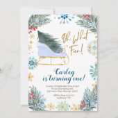 クリスマスウィンターズレーOh Whatおもしろいボーイ 招待状 (正面)