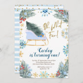 クリスマスウィンターズレーOh Whatおもしろいボーイ 招待状 (正面/裏面)