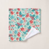 クリスマスウィンターソングバード バスタオルセット (ウォッシュタオル)