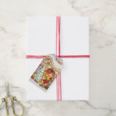 クリスマスウィンターテディベア ギフトタグ (より糸付き)