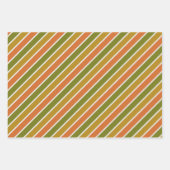 クリスマスウィンターテーマオリーブ金ゴールドホリデー ラッピングペーパーシート (正面3)