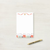 クリスマスウィンターハウスホリデーベルズパステル ポストイット (デスク上)