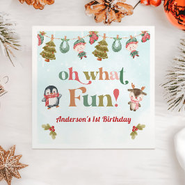 クリスマスウィンターバースデーパーティー スタンダードカクテルナプキン